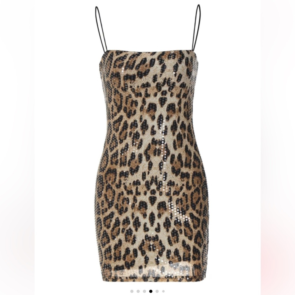 Leopard sequin cami dress